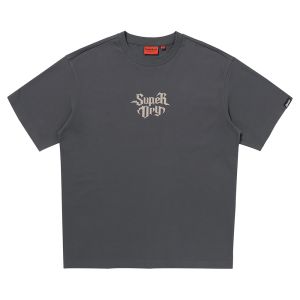 SUPERDRY 韓版 中性款 男女適穿 短袖T恤 短Tee Rock And Roll 炭黑