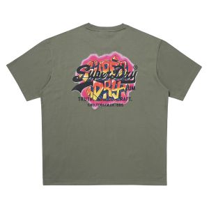 SUPERDRY 韓版 中性款 男女適穿 短袖T恤 短Tee Graffiti Logo 卡其