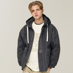 SUPERDRY 韓版 中性款 男女適穿 防風外套 長袖外套 Essential Windbreaker 炭黑