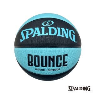 SPALDING Bounce 黑/湖水綠 PU 合成皮 7號球