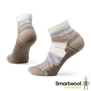 Smartwool 女機能戶外全輕量減震印花低筒襪 自然白