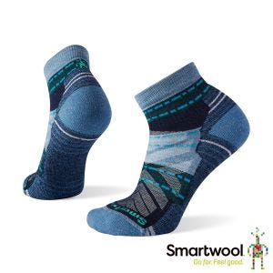 Smartwool 女機能戶外全輕量減震印花低筒襪 霧藍