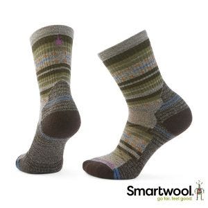 Smartwool 女 機能 戶外 全輕量減震 瑪格麗特 條紋 中長襪 灰褐