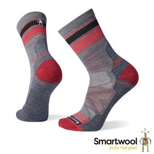 Smartwool 機能戶外全輕量減震條紋中筒襪 中性灰