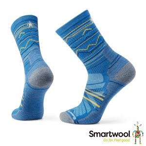 Smartwool 機能戶外全輕量減震山嶺印花中長襪 藍