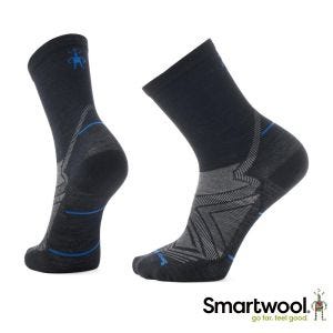 Smartwool 機能 跑步 超輕減震 中筒襪 黑色