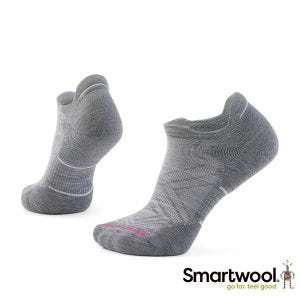 Smartwool 女機能 跑步 局部輕量減震 踝襪 白淺灰