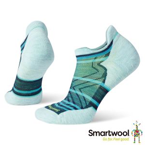 Smartwool 女機能跑步局部輕量減震印花踝襪 暮光藍