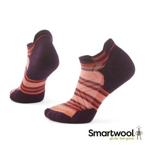 Smartwool 女 機能 跑步 局部輕量減震 印花 踝襪 鮭魚粉