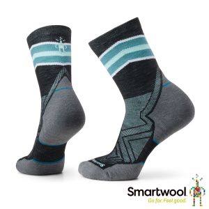 Smartwool 女機能跑步局部輕量減震中筒襪 黑色