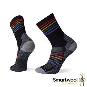 Smartwool 機能戶外全輕量減震印花中長襪-Pride 黑色