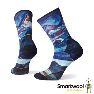 Smartwool 女高機能跑步超輕減震Print中長襪 彩色