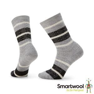 Smartwool 日著條紋色塊中長襪 淺灰