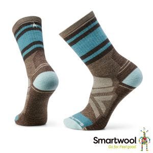 Smartwool 機能戶外中級減震印花中長襪 軍橄欖綠灰