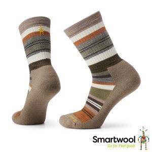 Smartwool 日著中長襪-木星條紋 棕色