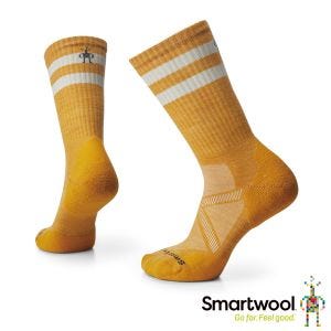 Smartwool 局部輕量減震條紋運動中長襪 蜂蜜黃