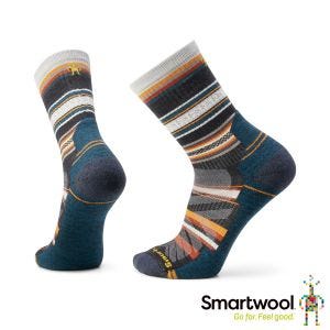 Smartwool 機能戶外全輕量減震中長襪-全景畫 炭黑色