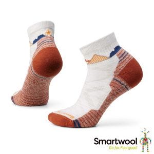 Smartwool 女機能戶外全輕量減震低筒襪-峽谷印花 塵灰色