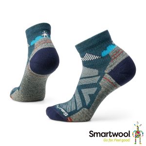 Smartwool 女機能戶外全輕量減震低筒襪-峽谷印花 暮光藍