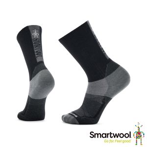 Smartwool 自行車超輕減震中長襪-SMRTWL Logo  黑色