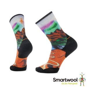 Smartwool 高機能越野跑局部輕量減震中長襪-Print 沉橘