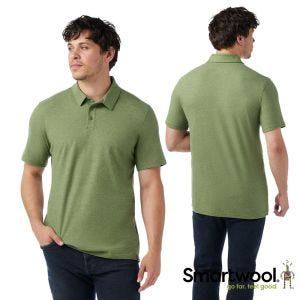 Smartwool 男 短袖 Polo衫 蕨綠