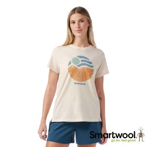 Smartwool 女塗鴉短Tee/自然意象 杏色