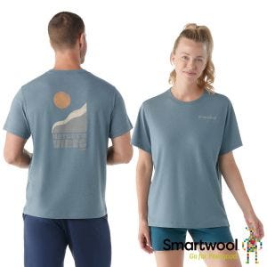 Smartwool 中性款 塗鴉短Tee Nature's Vibes 錫藍 