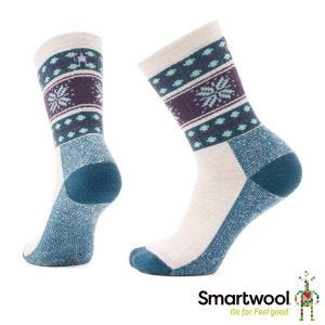Smartwool 日著 中長襪-雪花 米白