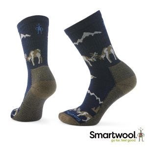 Smartwool 中性 日著 中長襪-HornsClash 深海軍藍