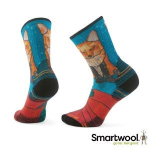 Smartwool 女 機能 戶外 局部輕量減震 中長襪-GeoFox 海洋藍