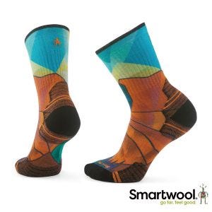 Smartwool 女 機能 戶外局部 輕量減震 中長襪-Prism 沉橘