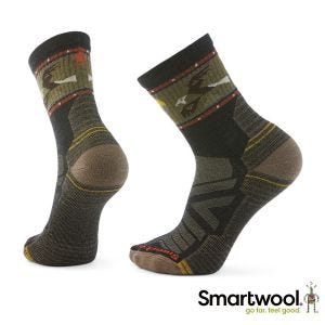 Smartwool 男 機能戶外 全輕量減震 中筒襪-Soaring 炭黑色