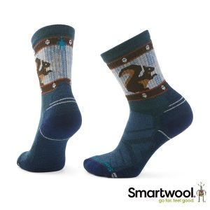 Smartwool 女 機能戶外 全輕量減震 中長襪-松鼠 暮光藍