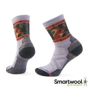 Smartwool 女 機能戶外 全輕量減震 中長襪-松鼠 淺霧紫