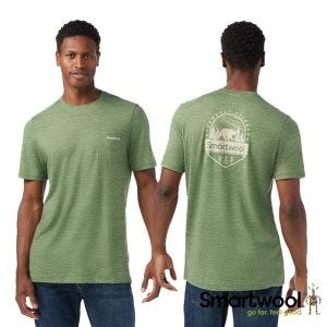 Smartwool 男 塗鴉短Tee/小熊林徑 霧蕨綠
