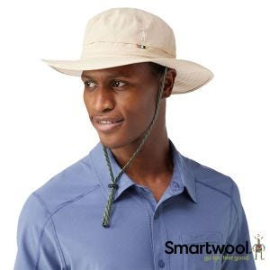 Smartwool Liner登山 防曬 圓盤帽 椰米白