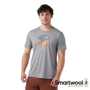 Smartwool 男 塗鴉短Tee/14er 淺灰色