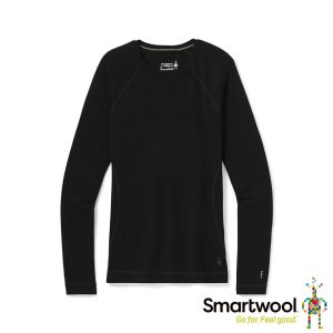 Smartwool 女 Thermal 美麗諾羊毛 圓領 長袖T 黑色