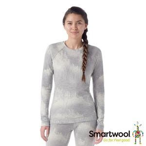 Smartwool 女 Thermal 美麗諾羊毛 圓領 長袖T 霧森淺灰