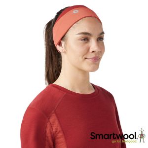 Smartwool 美麗諾羊毛 運動型 超輕 頭帶 珊瑚紅