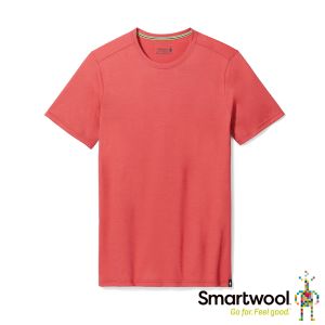 Smartwool 男美麗諾羊毛運動型短袖 大地紅