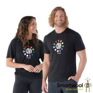 Smartwool 塗鴉運動型超輕短Tee/LOVE 黑色