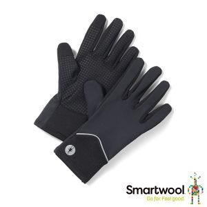 Smartwool 美麗諾羊毛 運動型 可觸控螢幕 刷毛 防風手套 黑色