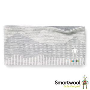 Smartwool Thermal 美麗諾羊毛雙面兩用印花頭套 淺灰山紋