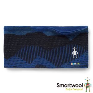 Smartwool Thermal 美麗諾羊毛雙面兩用印花頭套 莓藍山紋