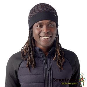 Smartwool Thermal  美麗諾羊毛 反摺 毛帽 復古黑藍紋