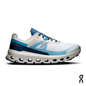【瑞士 On 昂跑】女 越野跑鞋 Cloudvista 2 冰塊白/地平線藍