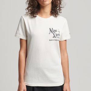 SUPERDRY 女裝 短Tee VTG CROSSING LINES BH 白