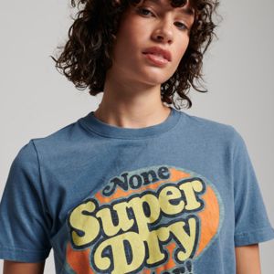 SUPERDRY 女裝 短袖T恤 Vintage Cooper Classic 水藍